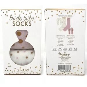 Bride Tribe Crew Socks 2 Pair Size 9 - 11